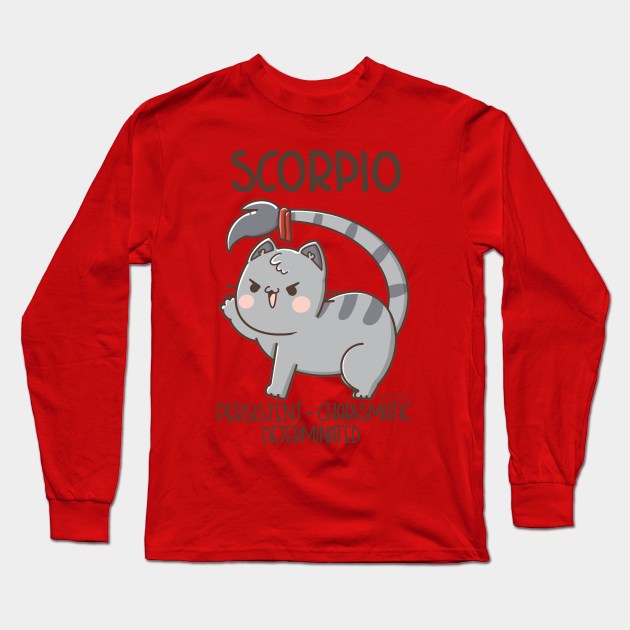 Scorpio Long Sleeve T-Shirt by Sugar Bubbles 